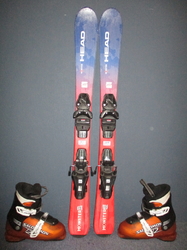 Detské lyže HEAD MONSTER 97cm + Lyžiarky 20cm, SUPER STAV