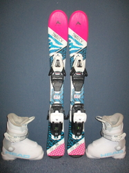 Detské lyže MCKINLEY SWEETY 70cm + Lyžiarky 15,5cm, TOP STAV