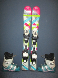 Detské lyže TECNO PRO SWEETY 80cm + Lyžiarky 17,5cm, SUPER STAV