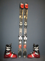 Juniorské lyže ROSSIGNOL SCAN 130cm + Lyžiarky 25,5cm, SUPER STAV