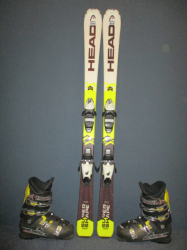 Juniorské lyže HEAD SUPERSHAPE 137cm + Lyžiarky 27,5cm, VÝBORNÝ STAV
