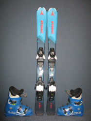 Detské lyže ATOMIC BOY X 100cm + Lyžiarky 20,5cm, SUPER STAV