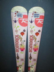 Juniorské lyže ROSSIGNOL FUN GIRL 130cm + Lyžiarky 25,5cm, SUPER STAV