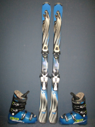 Juniorské lyže TECNO PRO KIZZY 130cm + Lyžiarky 25,5cm, SUPER STAV