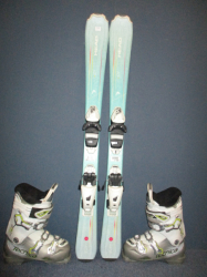 Detské lyže HEAD JOY GIRLS 107cm + Lyžiarky 23,5cm, TOP STAV