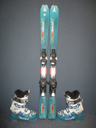 Juniorské lyže ATOMIC VANTAGE X 130cm + Lyžiarky 25,5cm, VÝBORNÝ STAV