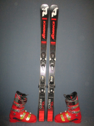 Juniorské lyže NORDICA COMBI PRO S 140cm + Lyžiarky 27,5cm, VÝBORNÝ STAV