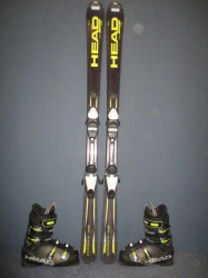 Juniorské lyže HEAD SUPERSHAPE TEAM 157cm + Lyžiarky 28,5cm, VÝBORNÝ STAV