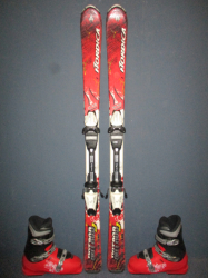 Juniorské lyže NORDICA HOTROD 130cm + Lyžiarky 26cm, VÝBORNÝ STAV